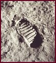 Bootprint in the lunar soil made by one of the Apollo 11 Astronauts